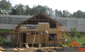 Строительство двухскатной крыши